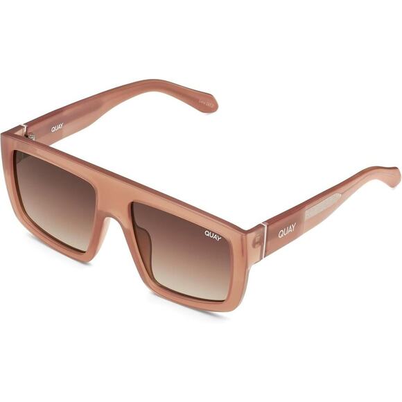 Quay Australia Get in Line Sunglasses Milky Caramel Brown - Picture 1 of 4